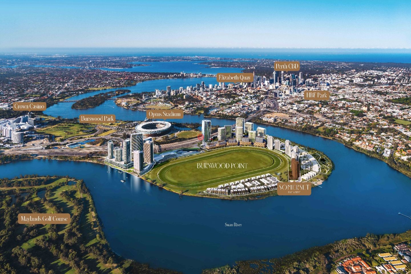 澳大利亚西澳大利亚州珀斯的公寓，1 Saintly Entrance, Burswood，编号77898107