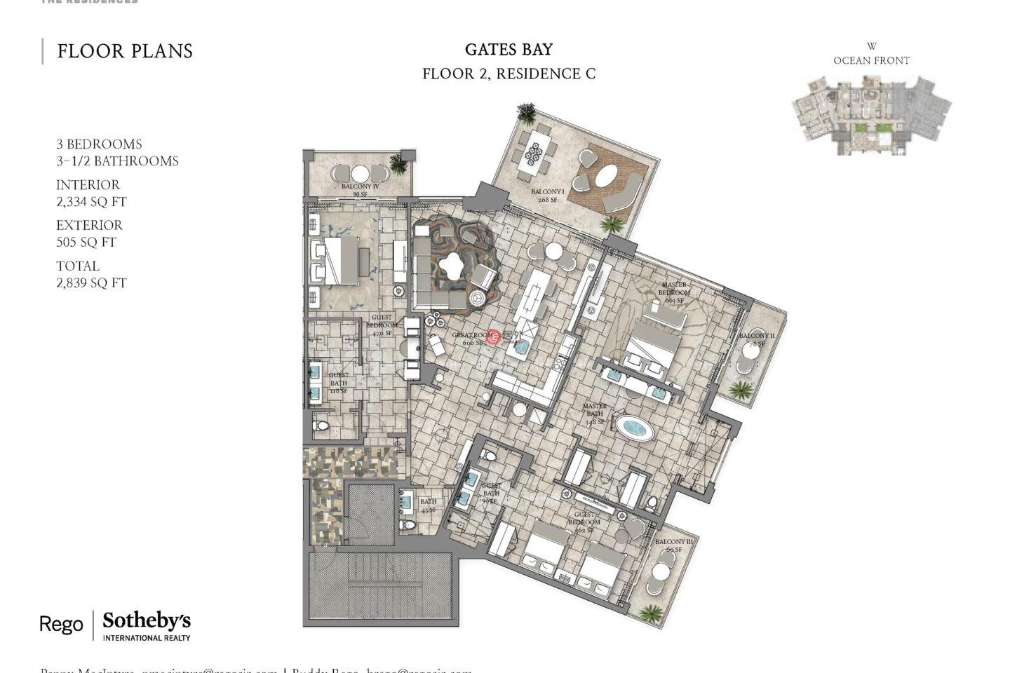 百慕达的公寓，The Residences at St. Regis Bermuda - Gates Bay Unit 2A & 2C St. Catherine's Beach，编号51824204