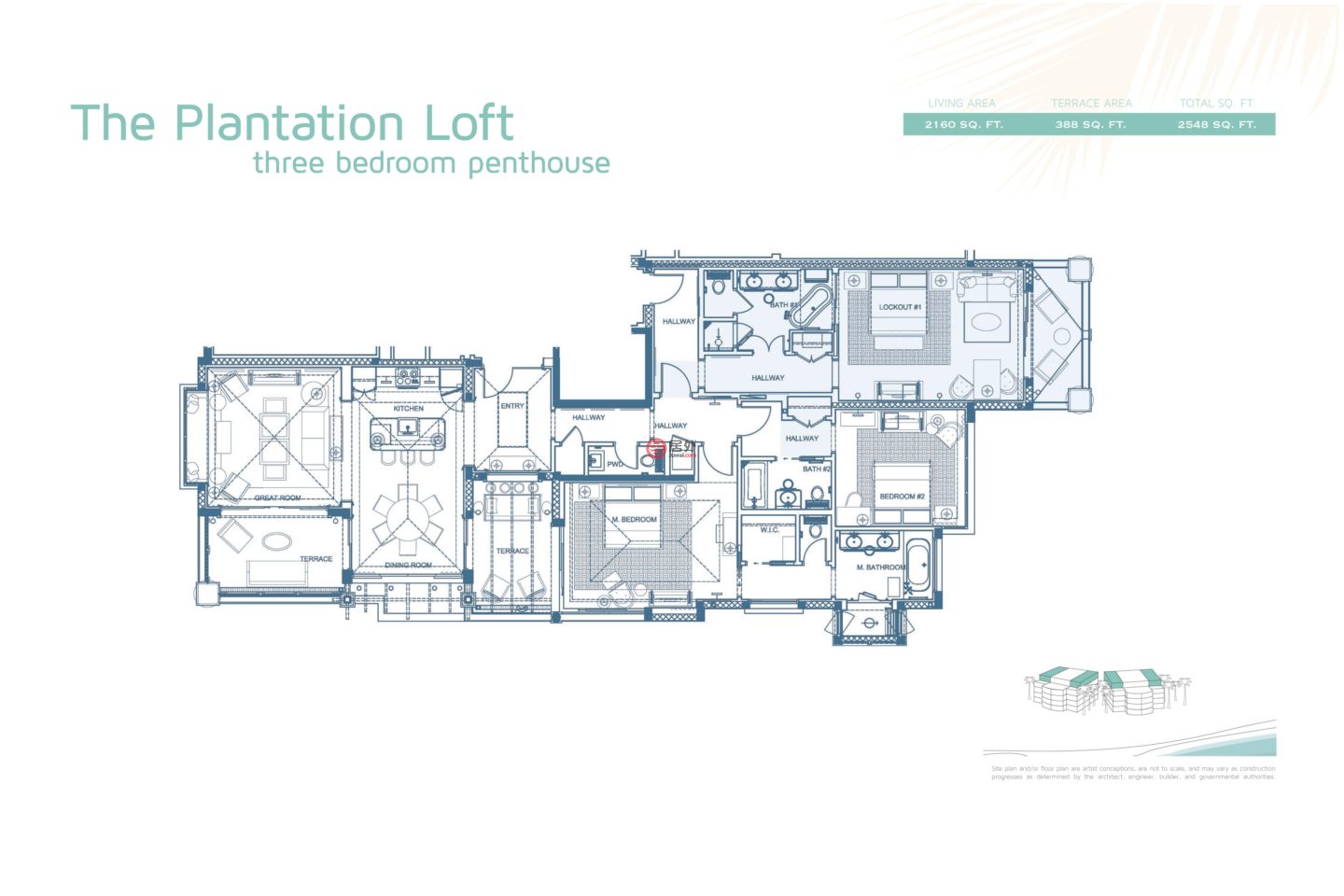 特克斯與凱科斯群島的公寓，The Shore Club - Suite 1501-1503，编号77940795
